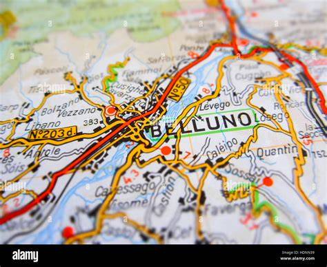 Mappa di Belluno con atelier