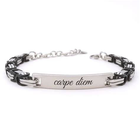 Bracciale da uomo inciso