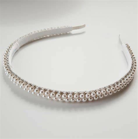 Cerchietto con perle per damigella