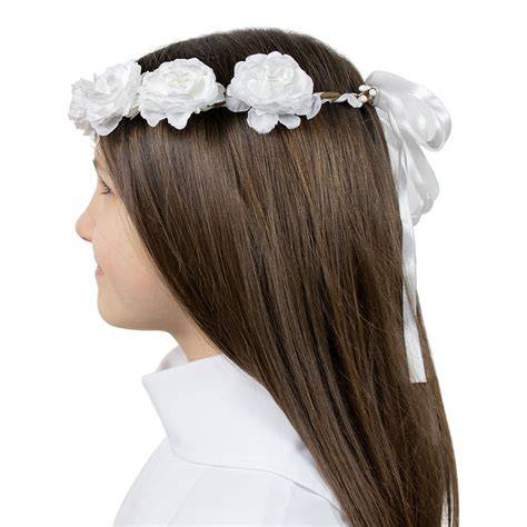 coroncina di fiori per damigella bambina con orchidee