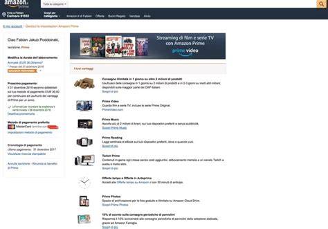 Schermata di Amazon Prime Video con 