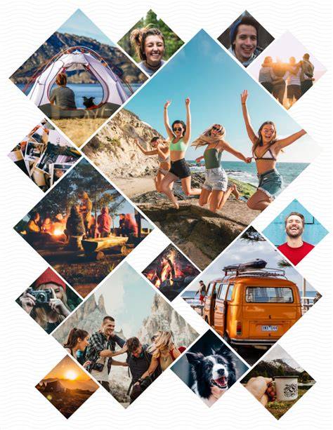 Collage di fotografie di coppia