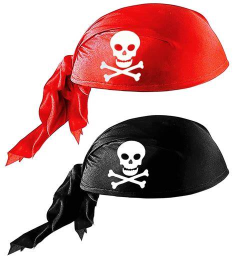 Bandana da pirata rossa e nera