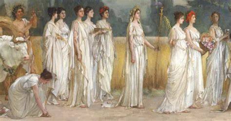 Antica scena di un matrimonio greco