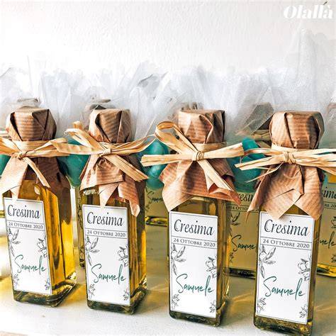bottiglia di olio d'oliva come bomboniera