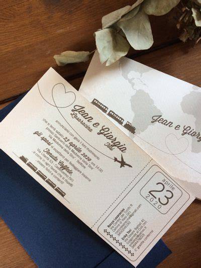 partecipazione matrimonio biglietto aereo