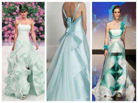 Dettagli di un abito da sposa verde smeraldo