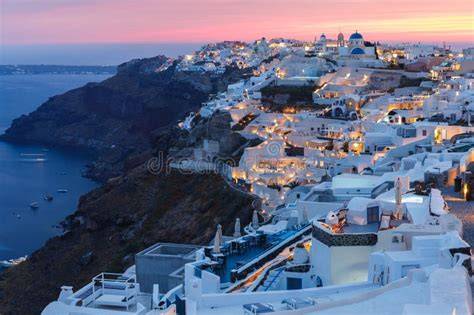 Vista panoramica di Santorini
