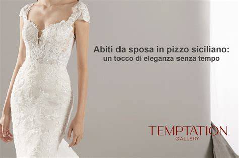 Dettagli di un abito da sposa in pizzo siciliano