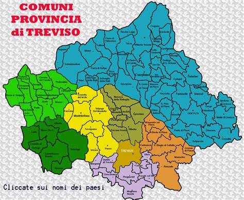 Mappa di Treviso e provincia