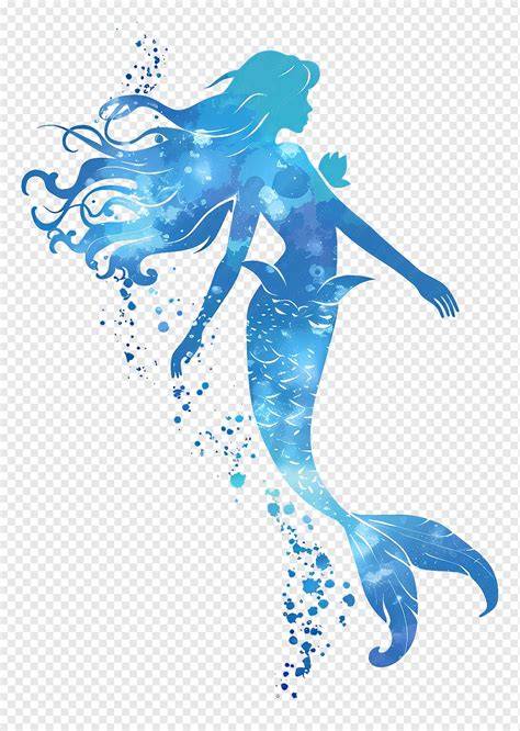 Silhouette a sirena con dettagli scintillanti
