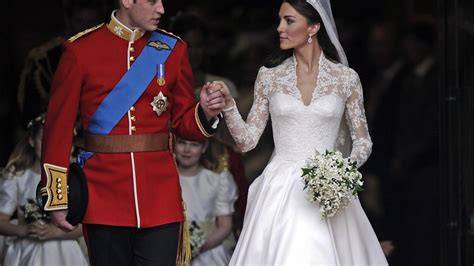 Kate Middleton nel giorno delle nozze reali con il Principe William
