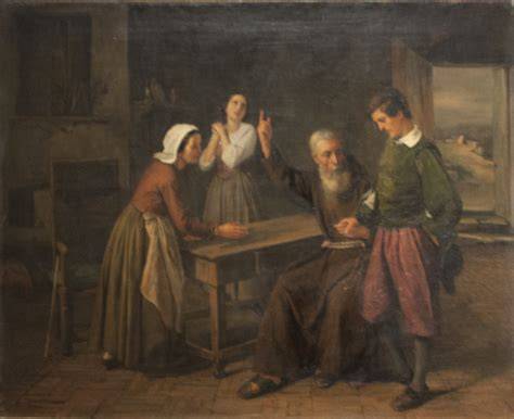 Fra Cristoforo che parla con i poveri