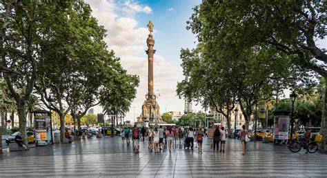 La Rambla di Barcellona animata