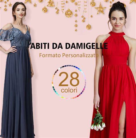 Esempi abiti damigella lunghi e corti
