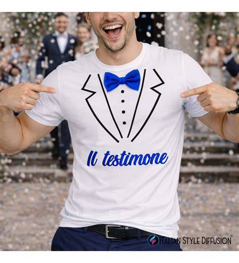 T-shirt personalizzata per testimone di nozze