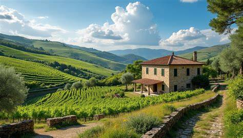 Agriturismo con vigneti e colline piacentine
