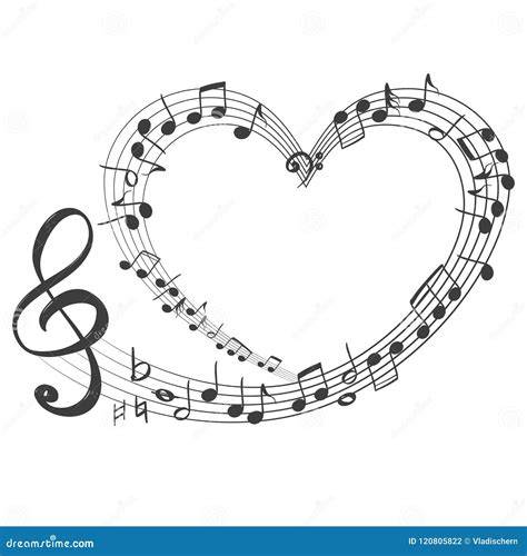 Note musicali e un cuore stilizzato