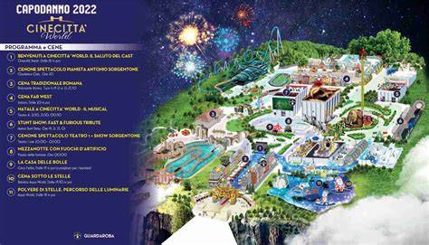 Mappa di Cinecittà World con le attrazioni principali