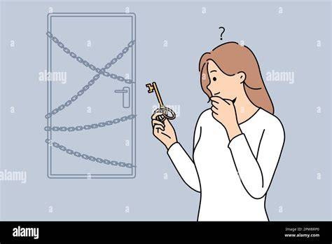 Illustrazione di una casa con porte chiuse a chiave
