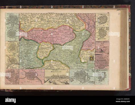 Mappa del Ducato di Brabante nel Medioevo