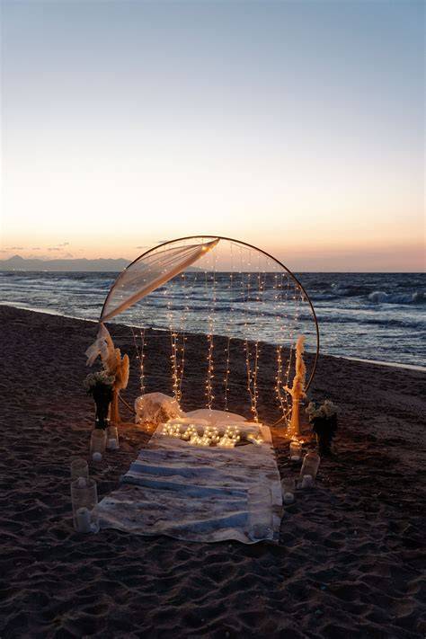 Proposta di matrimonio in spiaggia