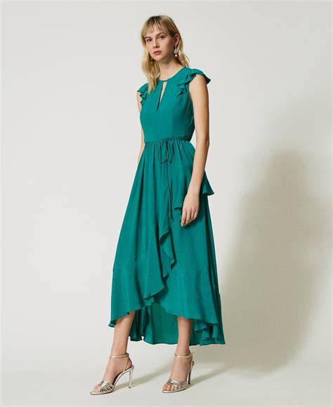 Abito in seta verde Luisa Spagnoli