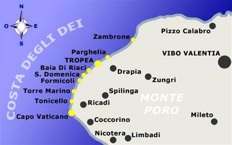 Mappa della Costa degli Dei