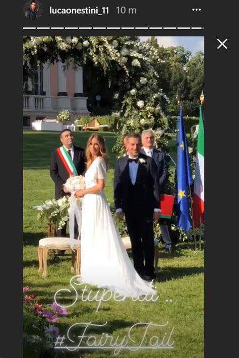 Filippa Lagerback e Daniele Bossari durante il matrimonio
