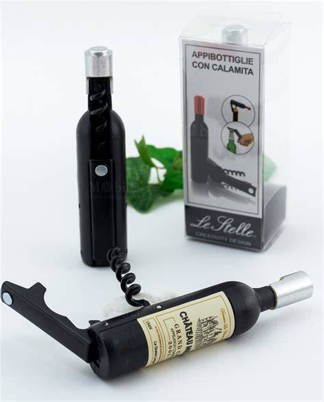 Cavatappi a forma di bottiglia di vino con calamita