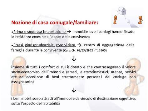 Schema che illustra le condizioni per la revoca dell'assegnazione della casa coniugale