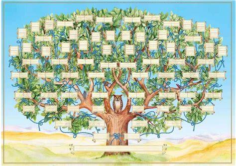 Albero genealogico con anelli di matrimonio