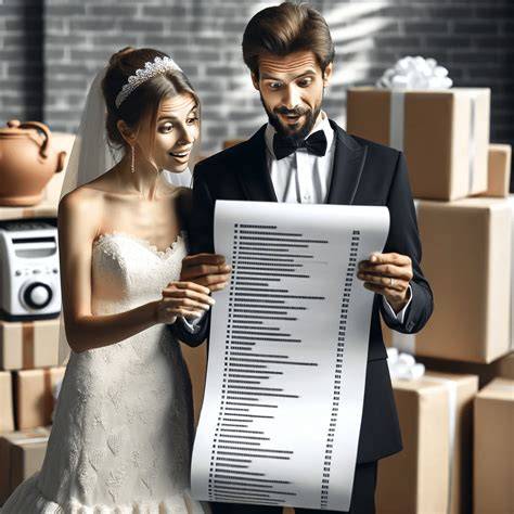 coppia che sceglie regali per la lista nozze