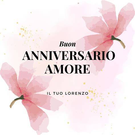 Esempio di biglietto d'anniversario finito, colorato e personalizzato