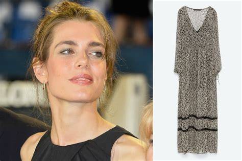 Charlotte Casiraghi con abito Zara al party pre-nozze