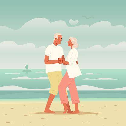 Coppia anziana felice che balla al proprio matrimonio