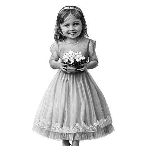 Bambina con cesto di petali come flower girl