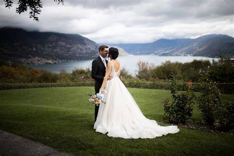 Vista panoramica del matrimonio con vista sull'oceano