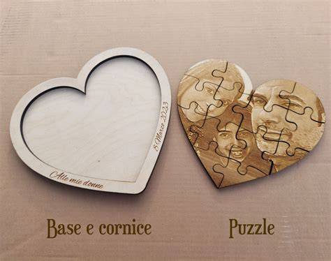 puzzle con scritta personalizzata
