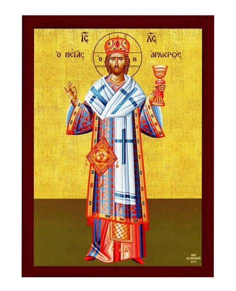 Icona di un sacerdote che rappresenta Cristo