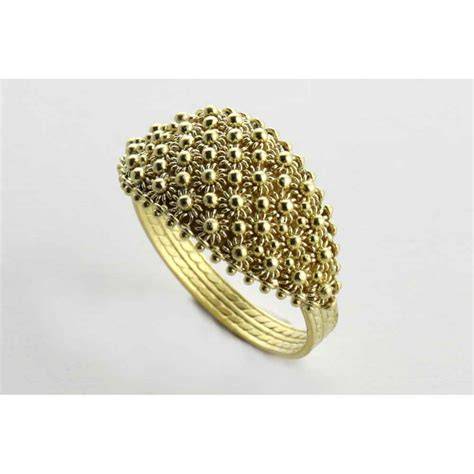 Anello fedina sarda in filigrana con motivo a nido d'ape