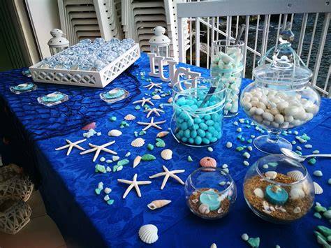 Matrimonio in spiaggia con decorazioni a tema marino