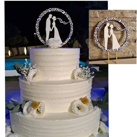 Cake topper personalizzato per torta nuziale