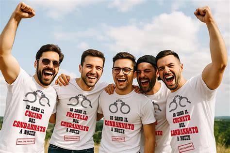 ragazzi che festeggiano addio al celibato