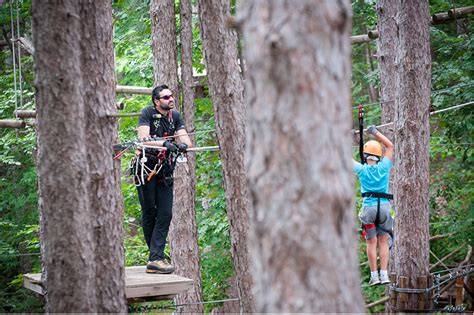 Percorsi nel parco avventura tra gli alberi