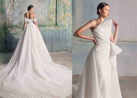 Esempi di abiti da sposa a portafoglio con diverse lunghezze e stili