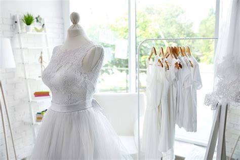 Vetrina di un negozio di abiti da sposa