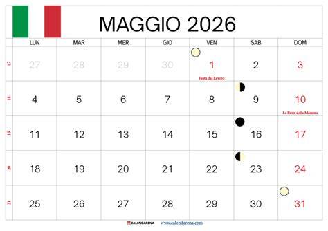 Calendario di Maggio con un accento sul matrimonio