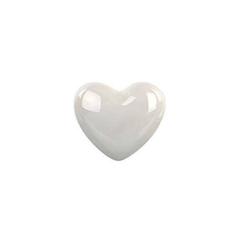 Chiave a forma di cuore in porcellana bianca