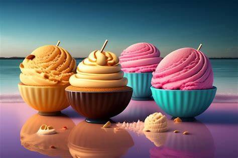 Angolo buffet gelati colorato
